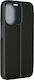 Clear View Case Iphone 15 Pro Max Mirror Flap Support Function Black