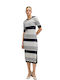 Hugo Boss Dress White, Dark Blue