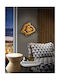 Halo Leuchte Wand mit Integrierter LED und Warmweißes Licht Gold 34x27cm