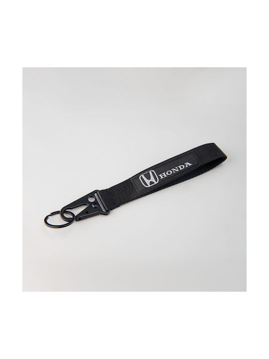 Fabric Keychain Honda Black