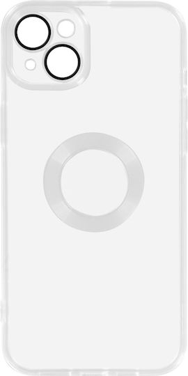 Iphone 14 Plus Case Flexible Camera Block Transparent Chrome Contour