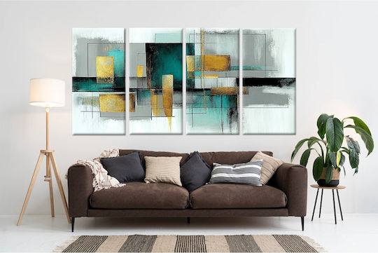 Naklejkomania Τετράπτυχος Πίνακας σε Καμβά 60x120cm