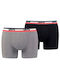 Herren Boxershorts Black Grey 2Packung