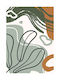 Walls Афиш Curved Leaves 20x30см