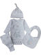 Disney Sweet Elephant Σετ Κορμάκι με Παντελόνι Sweet Elephant White Grey 4τμχ