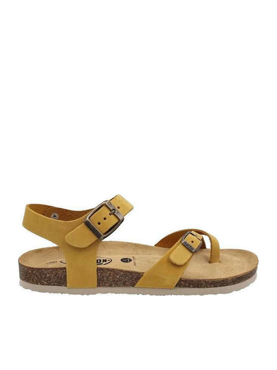 Plakton Leder Flache Sandalen für Damen Anatomi...