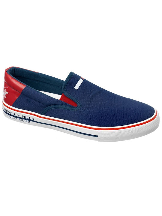 Beverly Hills Polo Club Material Slip-on-uri pentru bărbați Albastru