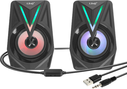 LinQ S8508 2.0 Wireless Speakers with RGB Black