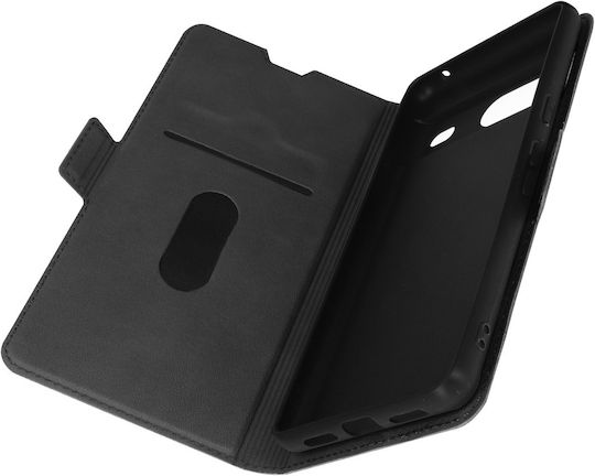 Folio Google Pixel 7 Lederoptik Hülle mit Video-Ständer Schwarz