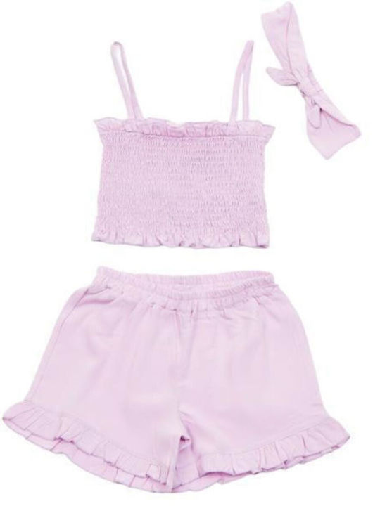 Trax Kinder Set mit Shorts Sommer 2Stück Rosa