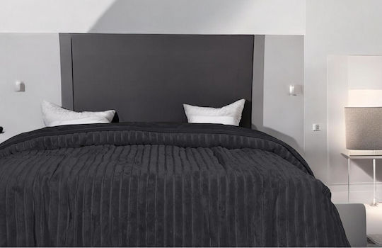 Linea Home Одеяло Велур Единично 160x220см. Въглени