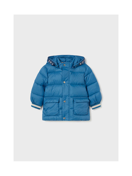 Mayoral Kids Casual Jacket with Hood Blue