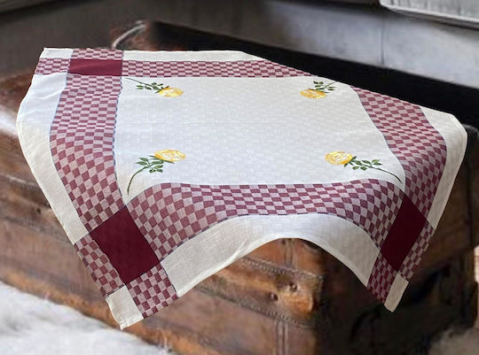 Linea Home 5580 mit Bordeaux Stickerei 140x220cm