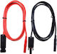 Geti Solar Cable 4mm2 Red Black Mc4/multimeter Connectors 1m