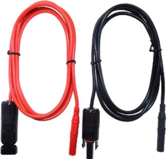 Geti Solar Cable 4mm2 Red Black Mc4/multimeter Connectors 1m