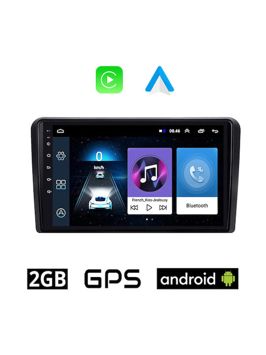 Sistem Audio Auto pentru Citroen C2 2003 2009 (Bluetooth/USB/AUX/WiFi/GPS/Apple-Carplay/Android-Auto) cu Ecran Tactil 9"
