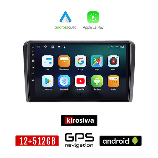 Kirosiwa Ηχοσύστημα Αυτοκινήτου για Citroen C2 2003 2009 (Bluetooth/USB/AUX/WiFi/GPS/Apple-Carplay/Android-Auto) με Οθόνη Αφής 9"