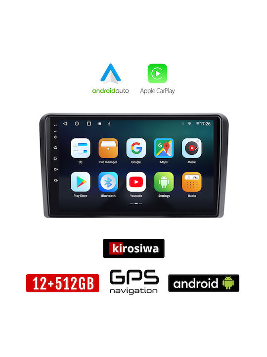 Kirosiwa Auto-Audiosystem für Citroen Springend 2006 2016 (Bluetooth/USB/AUX/WiFi/GPS/Apple-Carplay/Android-Auto) mit Touchscreen 9"