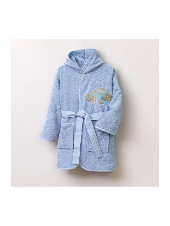 Borea Kids Hooded Bathrobe Sky Blue