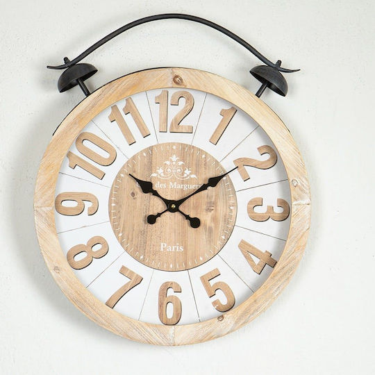 Wanduhr Hölzernes Weiß 50x6cm