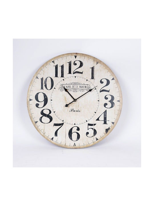 Wall Clock Wooden Multicolour Ø58.2cm