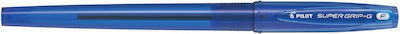 Pilot Pen Cap Super Grip G 0.7mm Fine Blue 12 Pieces Product Sold Individually