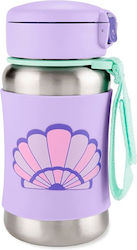 Skip Hop Zoo Spark Stainless Steel Straw Bottle 350ml Seashell