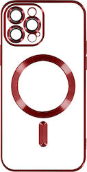 Magsafe Hülle iPhone 13 Pro Max Silikon Kamera Chrom Rot Magsafe Hülle iPhone 13 Pro Max Silikon Kamera Chrom Rot
