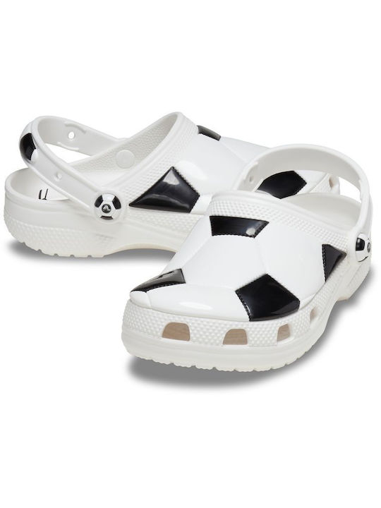 Crocs Classic Children's Beach Clogs White SOCCER BALL