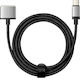 Avizar Magnetic / Braided / LED USB 2.0 Cable USB-C male - Magsafe 3 140W Ασημί 2m DATA-C2M3-SL
