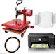 10 Sublimation Face Masks Swing Heat Press & Eco Tank Printer