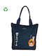 Pepita Viajera Japan Collection Shopping Bag in Blue color