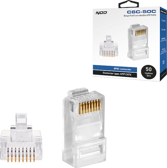 NOD Βύσμα RJ-45 male Διάφανο 141-0258