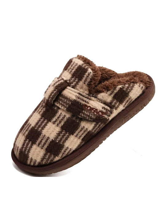 Coface B0CGZ Winter Women's Slippers in Brown color