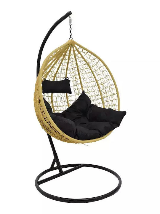 Zafer Κρεμαστή Κούνια Φωλιά με Μαξιλάρι Rattan ...
