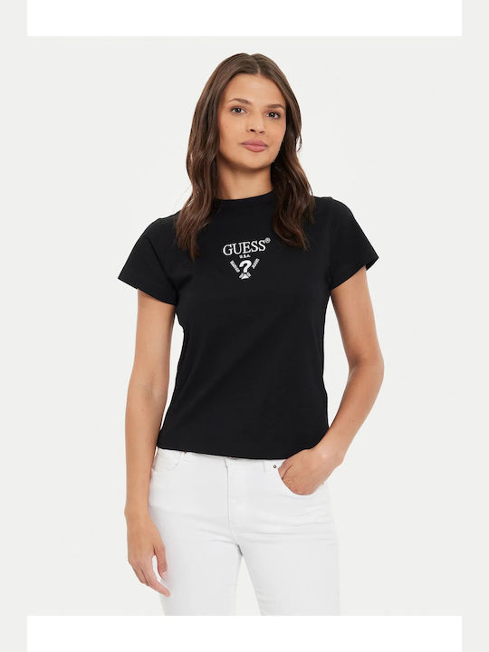 Guess Damen T-shirt Jet Black