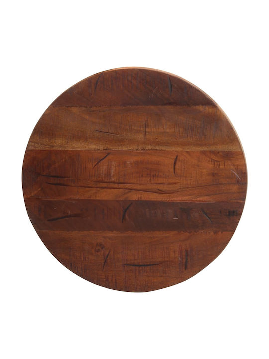 vidaXL Rund Tischoberfläche aus Massivholz in Braun Farbe 40x40x2.5cm 370034 1Stück