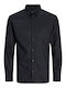Long-sleeved Cotton Shirt Black