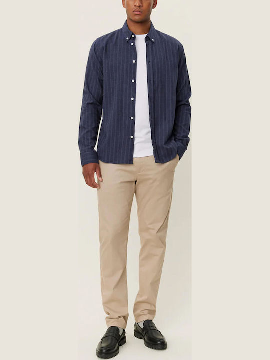 Les Deux Bumbac Cămașă Dark Navy/ivory Les Deux Bumbac Cămașă Dark Navy/ivory