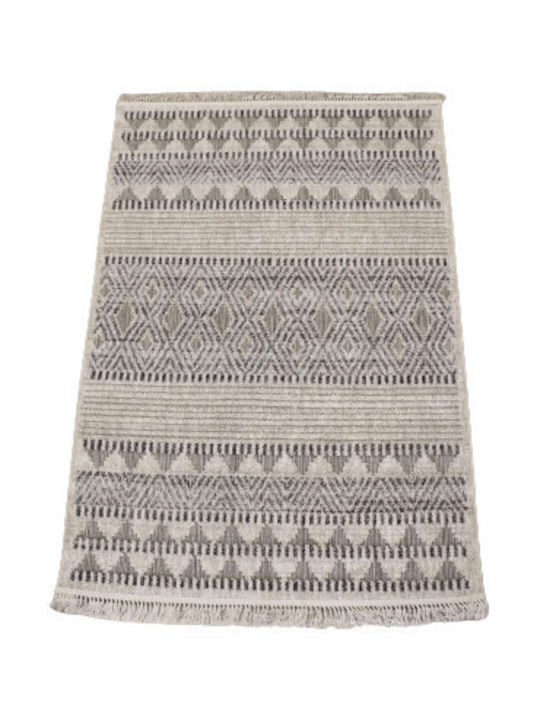 Bella 584 Rug Rectangular with Fringes Grey Cream