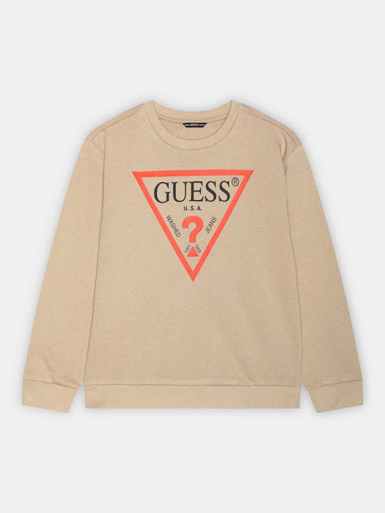 Guess Kids Fleece Sweatshirt Beige Core