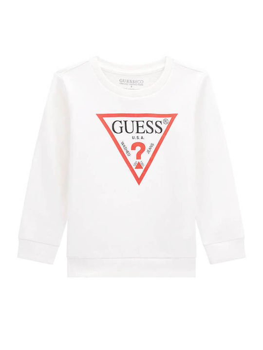 Guess Fleece Παιδικό Φούτερ Pure White