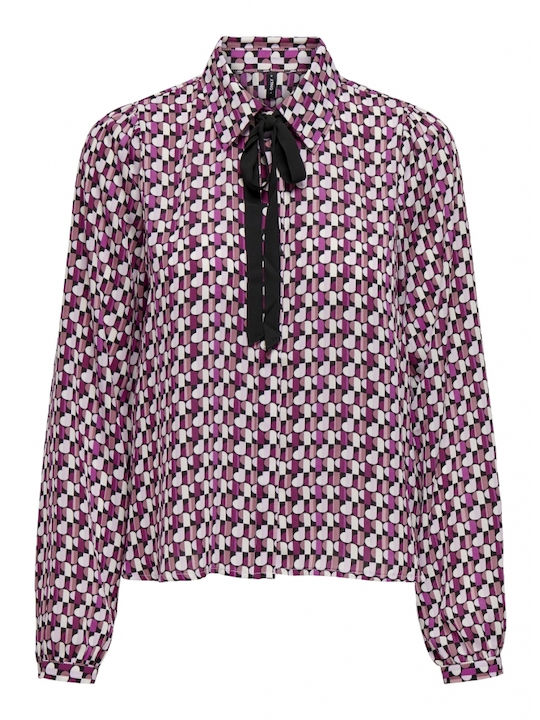 Only Women's Long Sleeve Shirt Magenta