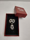 Set Silver 925 Owl Outline Jolie Silver 4.1g 2 Cm X 1.1 Cm