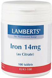 Lamberts Iron 14mg 100 tabs