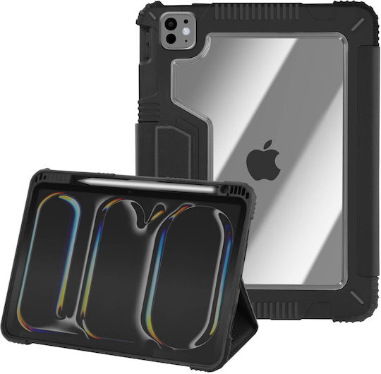 Akashi Flip Cover με Πληκτρολόγιο Μαύρη (iPad Pro 2024 13")