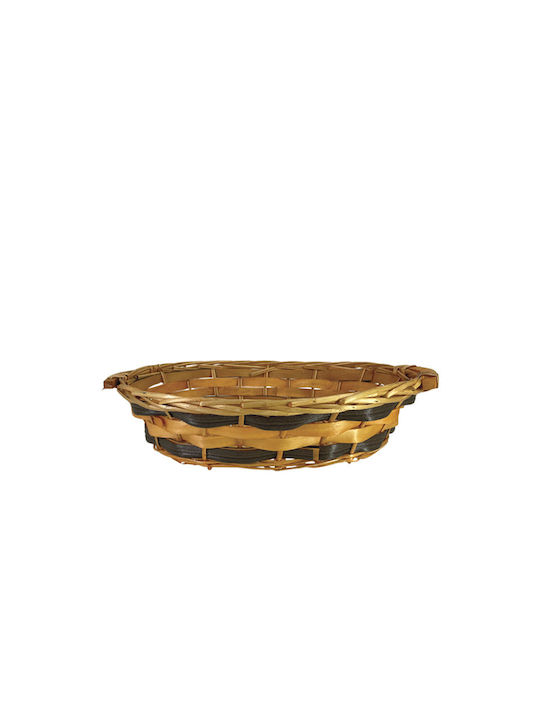 Coș decorativ Lemn cu mânere Brown 40x30x10buc