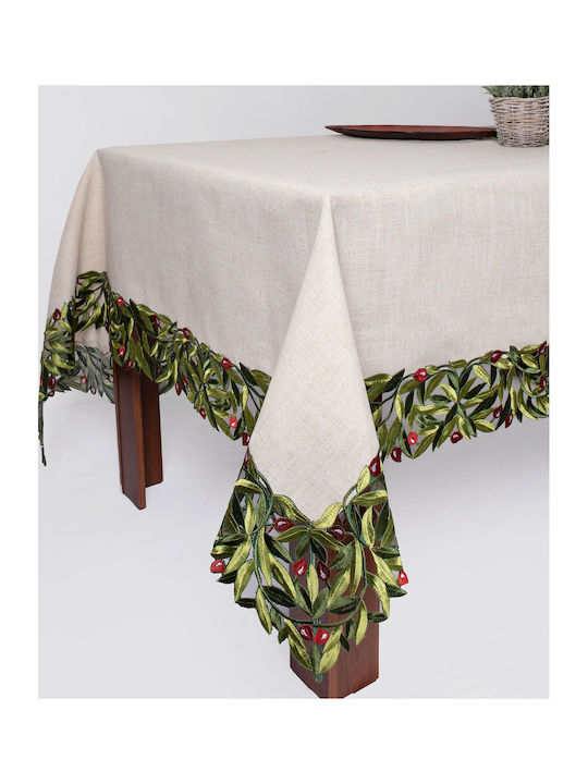 Tablecloth Red Olive Tree 160x210cm