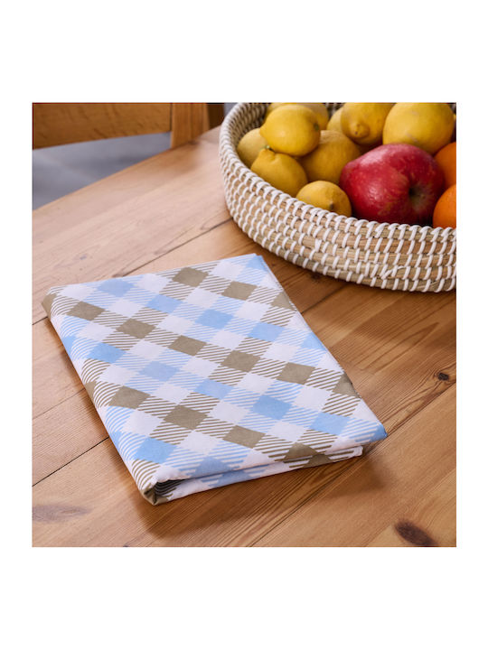 Cokitex Tablecloth Quadri Blue 140x140cm