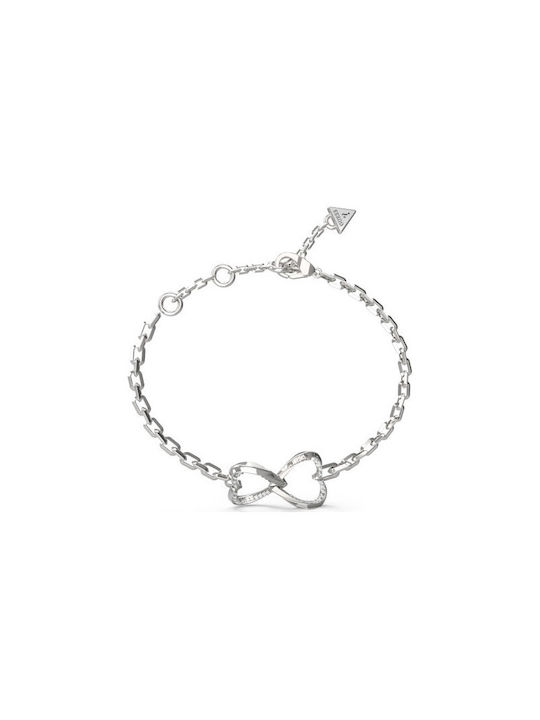 Guess Damen Armband Mon Amour mit Design Herz aus Stahl mit Zirkon